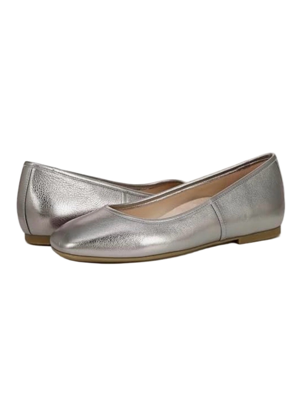VIONIC orinda 2 pewter  Leather Ballet Flats size 6 GUC